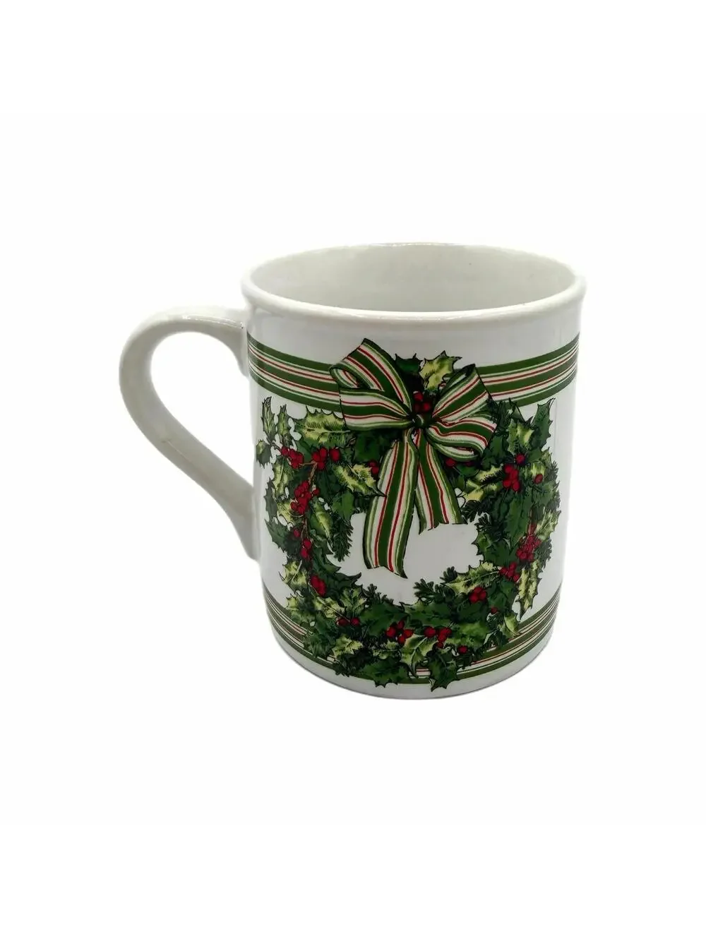 Vintage Hallmark Christmas Wreath Coffee Mug – Japan